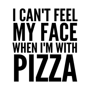 FFP Feel Face Pizza WHITe Print T-Shirt