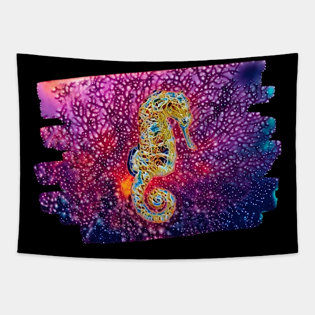 Seahorses sea Tapestry by UMF - Fwo Faces Frog