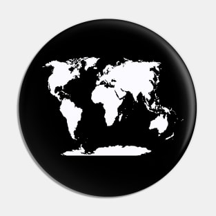 World map , white map Pin