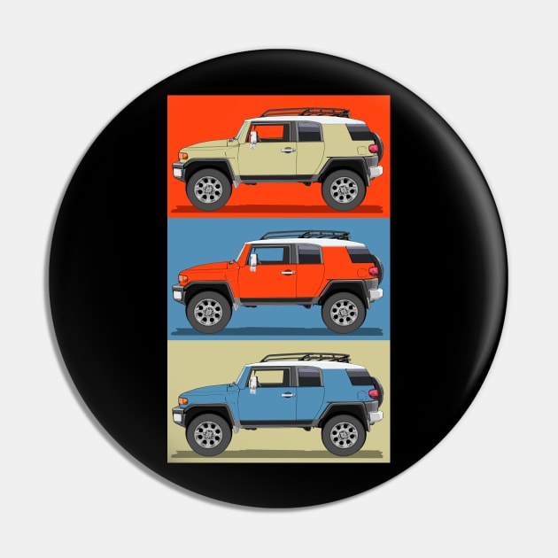 FJ Cruiser Pop Art Pin by FanboyMuseum