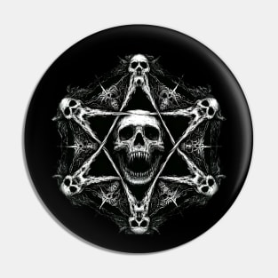 Dark and Sinister Hexagram Pin