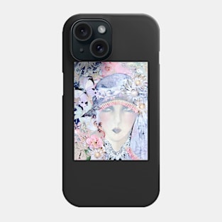 PASTEL FLOWERS CHINTZ ART DECO FLAPPER COLLAGE POSTER PRINT Phone Case