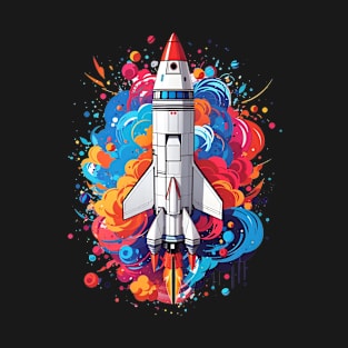 Space Rocket Launch T-Shirt