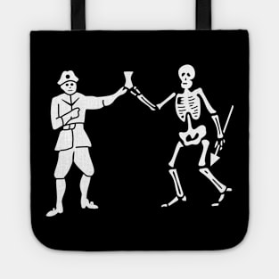 Pirate Flag - Pirate Black Bart - Bartholomew Roberts - Death Skeleton Flag Tote