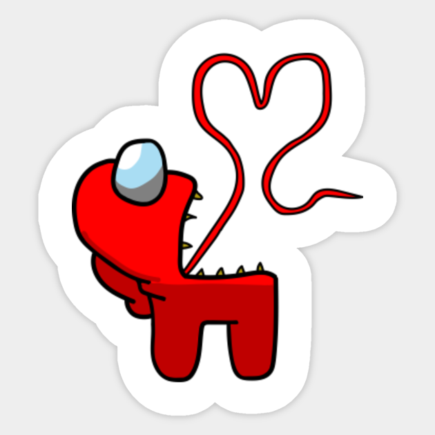 Among Us Red Imposter Love Among Us Sticker Teepublic Even when killing out of range of a security camera, if you've. among us red imposter love