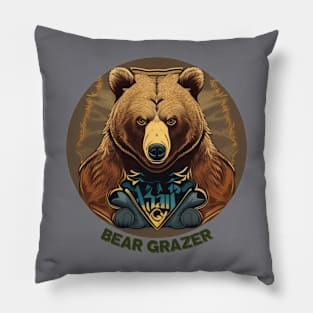 Bear Grazer T shirt Pillow