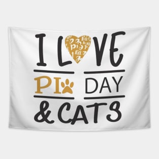 I Love Pi Day And Cats, Cats And Maths Lovers Tapestry