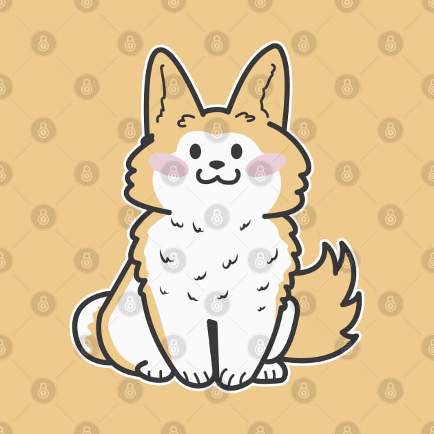 kawaii akita dog by ArtStopCreative