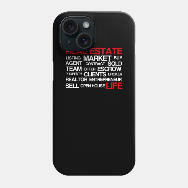 The Real Estate Words Phone Case by The Favorita