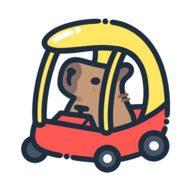 Capybara Riding Toy Car by Eveo