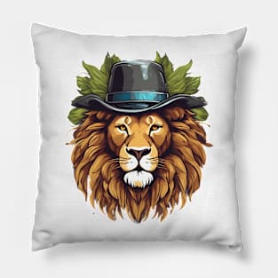Hipster King of the Jungle Cool Lion Pillow