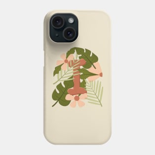 I letter floral Phone Case