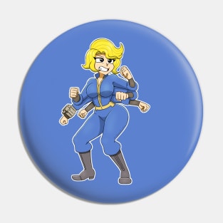 Vault Girl Black Widow Pin