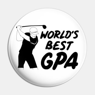 Worlds Best GPA black version Pin