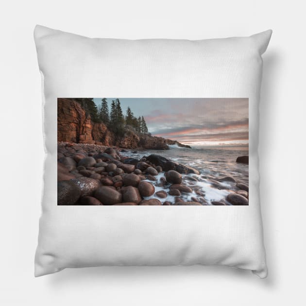 Maine Coastline Pillow by jswolfphoto