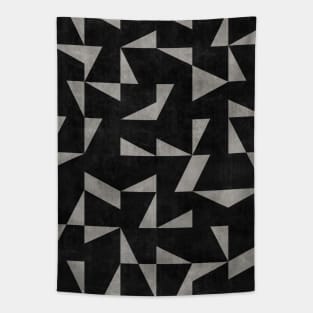 Mid-Century Modern Pattern No.12 - Black and Grey Concrete Tapestry