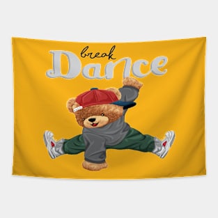 BREAK DANCER BEAR Tapestry