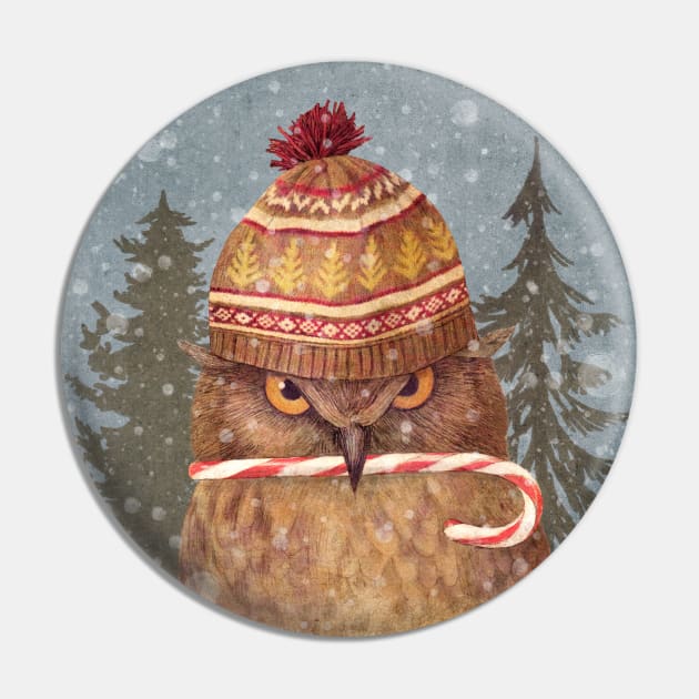 Christmas Owl Pin by Terry Fan