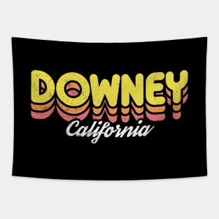 Retro Downey California Tapestry