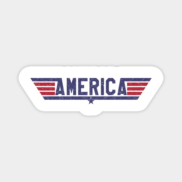 America-4th of July Magnet by LMW Art