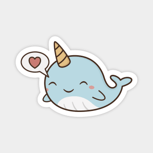 Kawaii Cute Narwhal Magnet