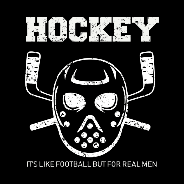 Cool Vintage looking Funny Ice Hockey Vs Football Joke T-Shirt by J0k3rx3