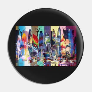 London Cityscape Skyline Abstract 625 Pin