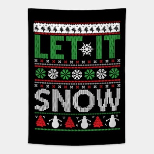 let it snow ugly christmas sweater Tapestry