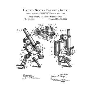 Microscope Patent Black T-Shirt