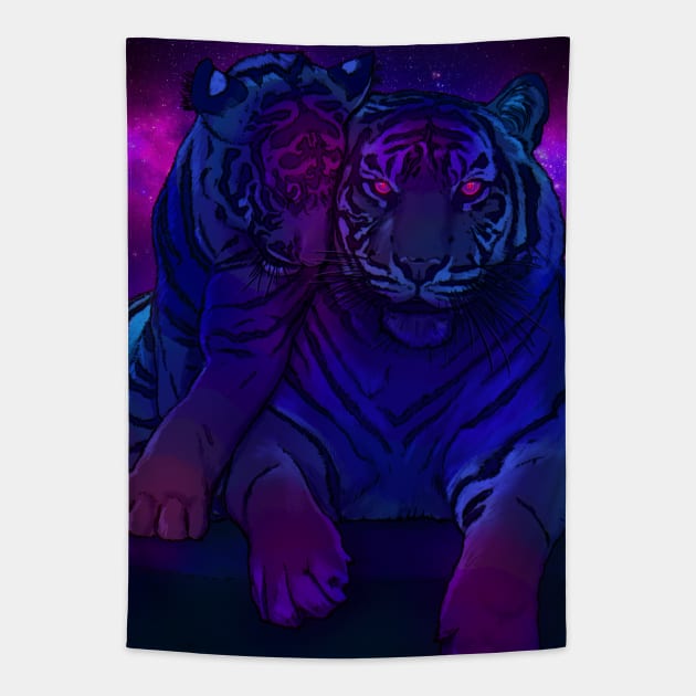 Tiger Love 3 Tapestry by PHAZED