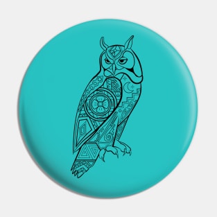 Southwestern Owl design Pin