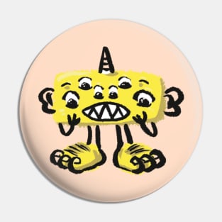 Little Big Foot Doodle Monster Pin