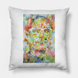 WILLIAM S. BURROUGHS watercolor portrait .3 Pillow