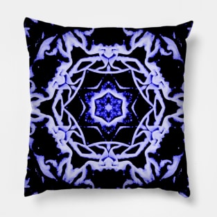 Icy Blue Pattern Pillow