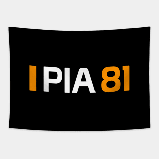 PIA 81 Design - White Text. Tapestry