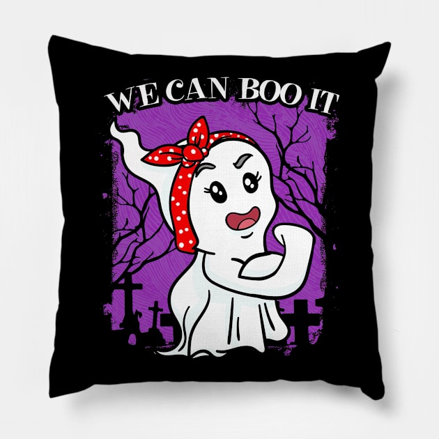 Halloween Ghost Spook Women Strong Pillow by Tatjana  Horvatić