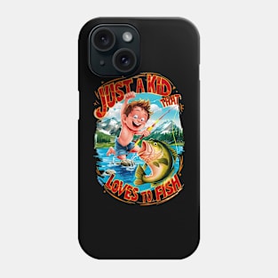 Fishy Adventure: Just a Kid That Loves To Fish Phone Case