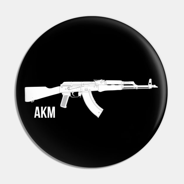 Modernised Kalashnikov Assault Rifle ( AKM ) white Pin by FAawRay