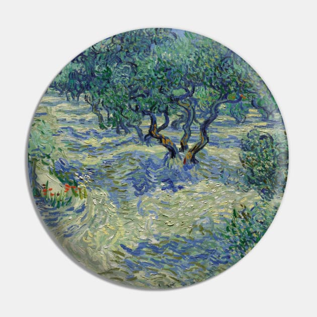 Olive Orchard by Vincent van Gogh Pin by Classic Art Stall