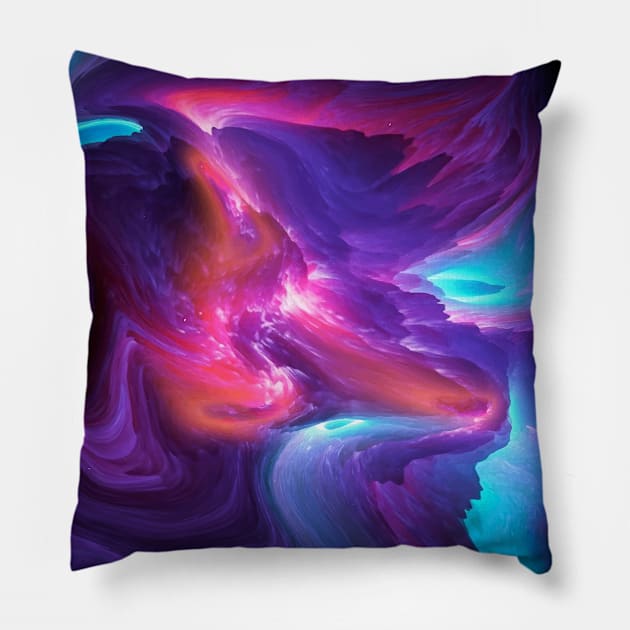 Nebula in Space Background Pillow by AndreKENO