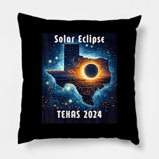 Texas Solar Eclipse 2024 Starry Night Solar Eclipse 2024 Pillow