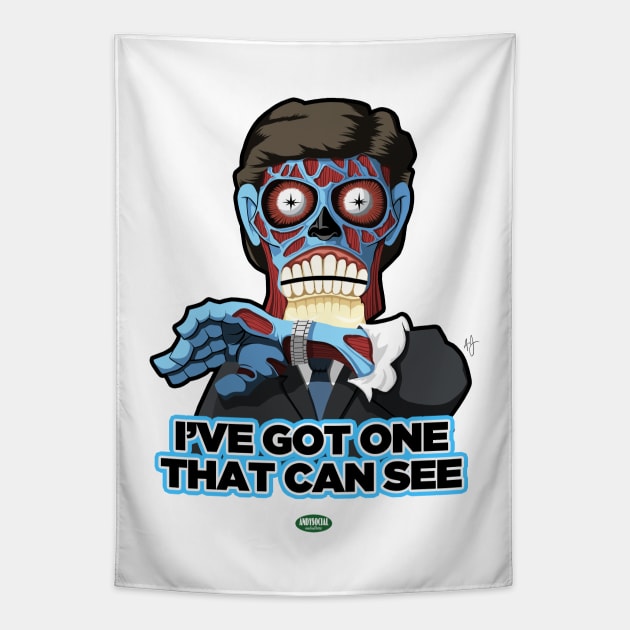 They Live Alien Tapestry by AndysocialIndustries