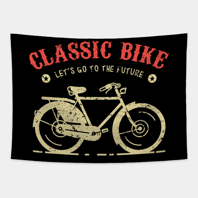 Classic Bike Tapestry by VEKTORKITA