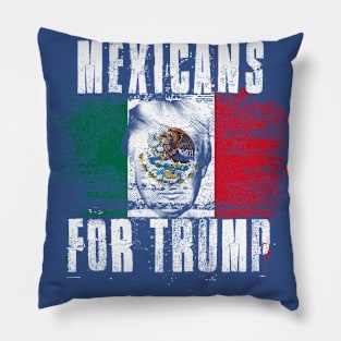 Mexicans For Trump - Trump 2020 Patriotic Flag Pillow