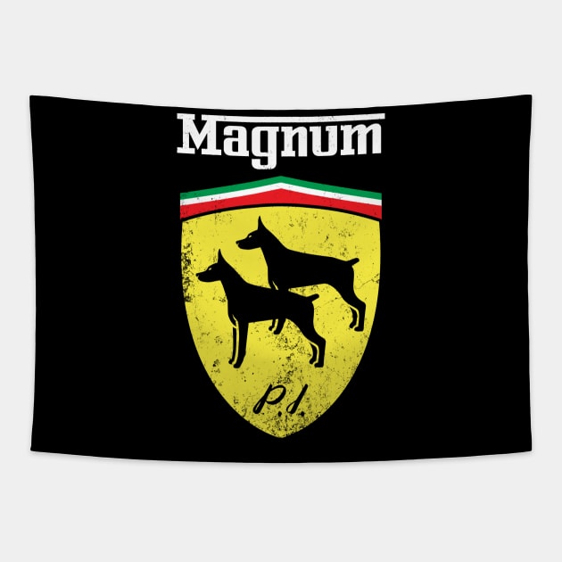 Magnum Shield Dark Fabrics Tapestry by MostlyMagnum