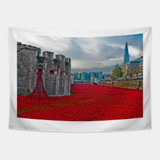 Red Poppies At The Tower Of London Tapestry