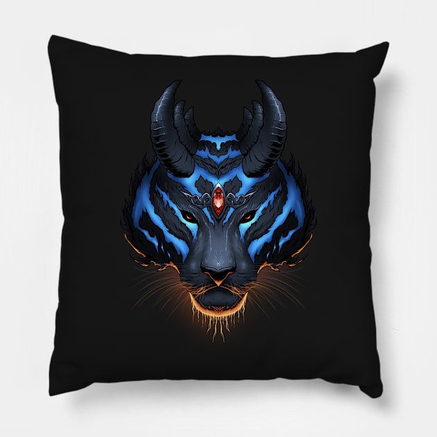 Sacred Holy Tigra Pillow by ruangsempit