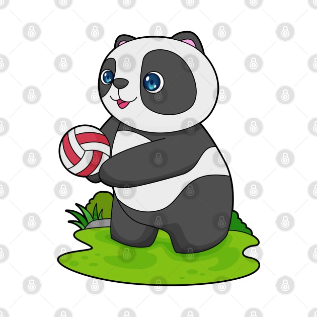 Panda Volleyball player Volleyball by Markus Schnabel