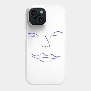 Smug Mischief Face Line Drawing Phone Case