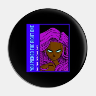 Pink Hair Anime Respect Black Women Afro Boss Manga Storm Hero Star Fire Pin